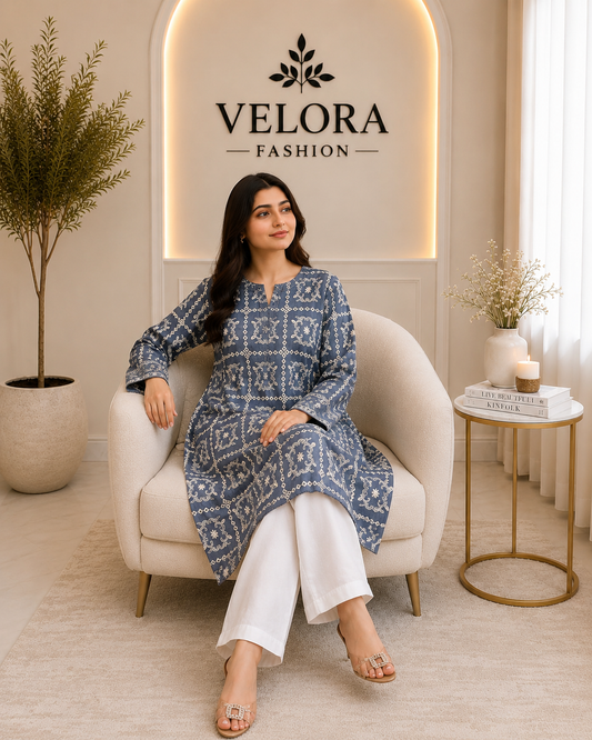 Slate Blue Heritage Embroidered 2-Piece Suit